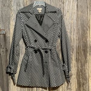 Vertigo Paris polkadot trench coat jacket S